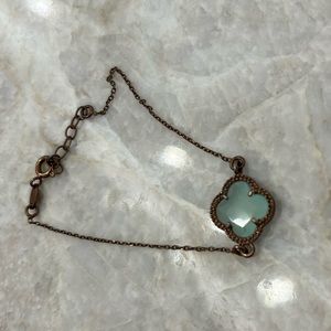 Pandora Chocolate and teal bracelet Never worn